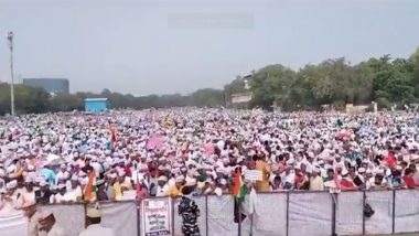 Old Pension Scheme: Government Employees Hold Rally at Ramlila Maidan in Delhi Seeking Restoration of OPS (Watch Video)